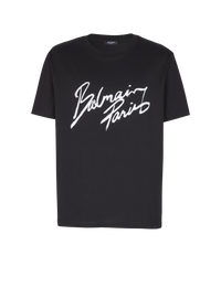 T-shirt Balmain à motif  - Noir & Blanc