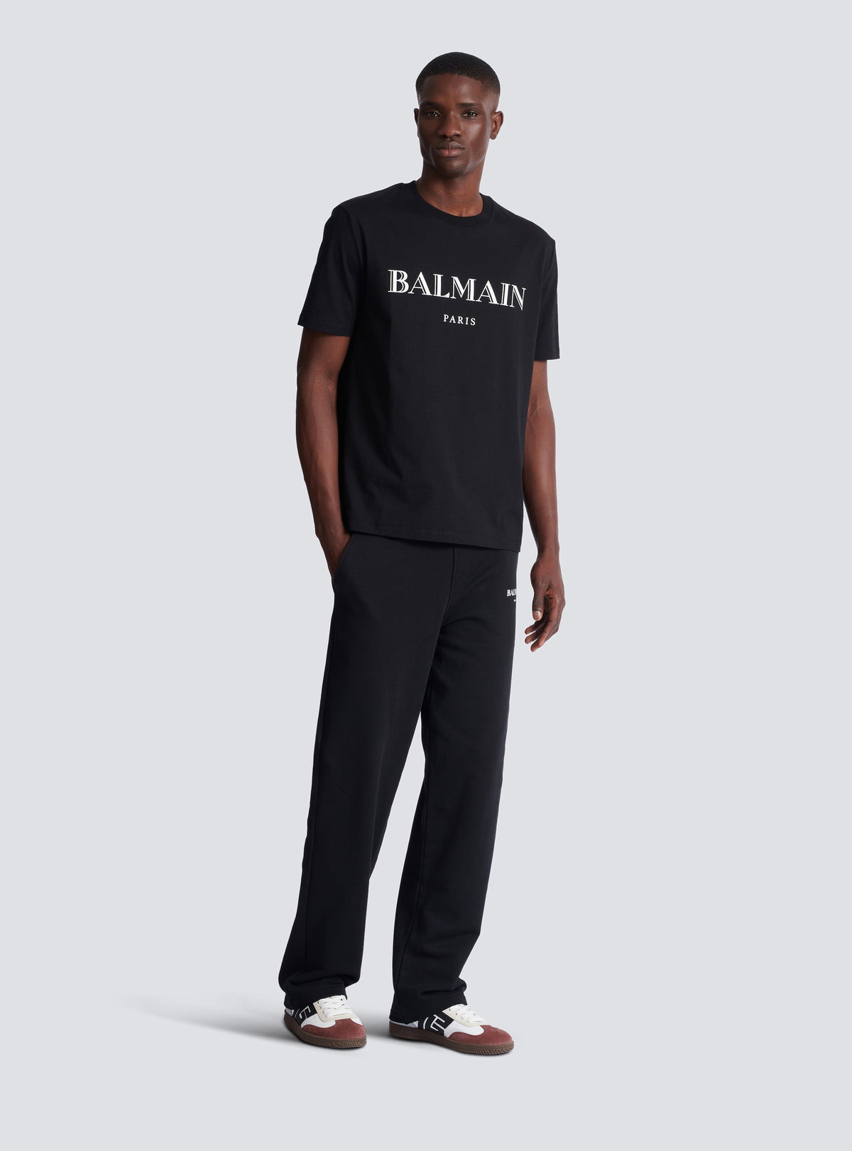 T-shirt avec imprimé balmain - Noir & Blanc