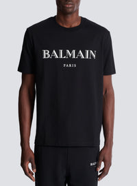 T-shirt avec imprimé balmain - Noir & Blanc