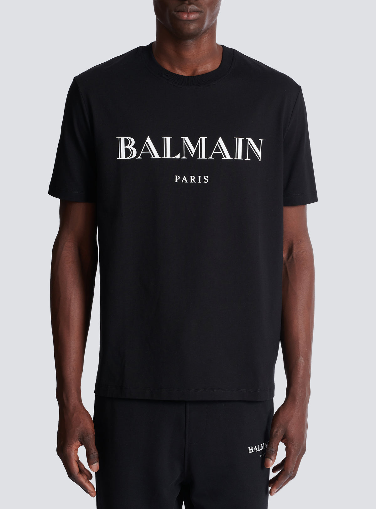 T-shirt avec imprimé balmain - Noir & Blanc