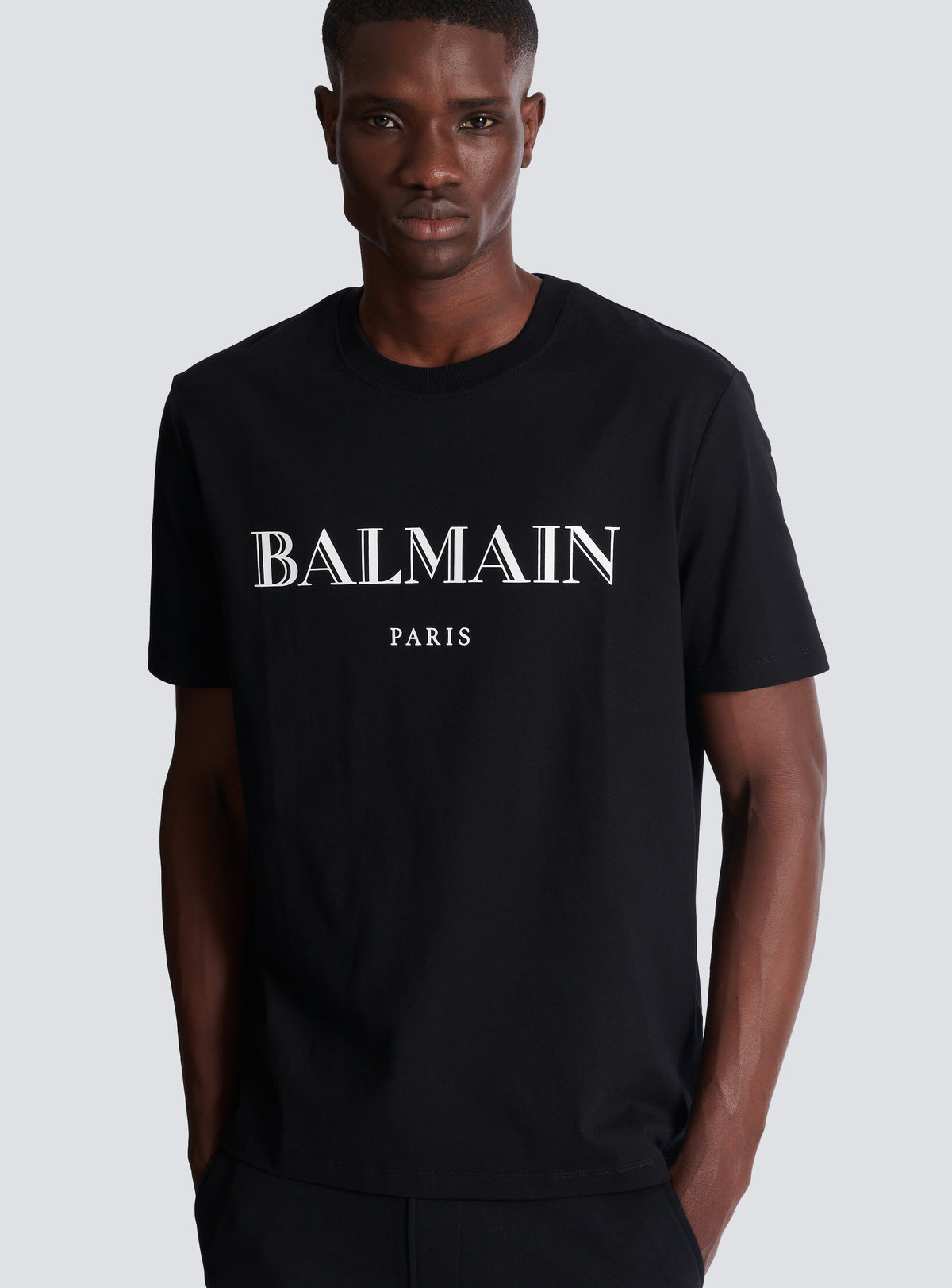 T-shirt avec imprimé balmain - Noir & Blanc