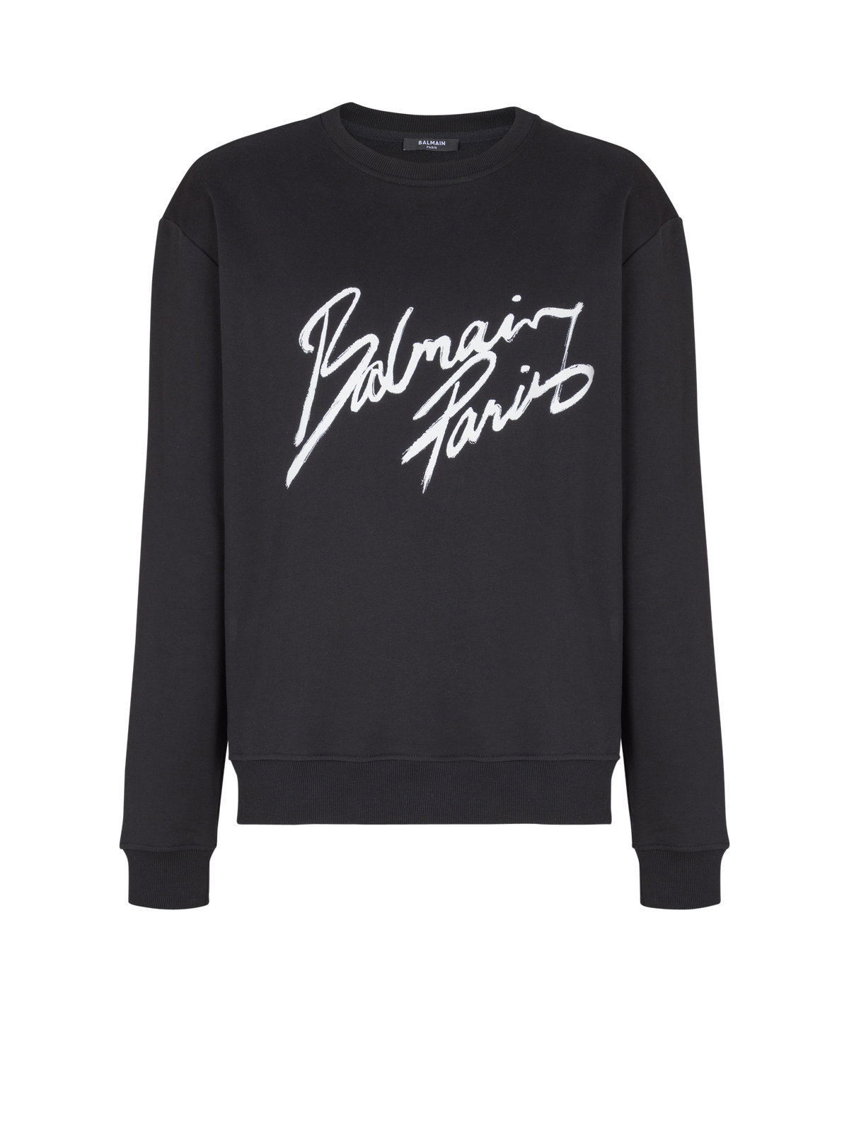 Sweat à capuche imprimé écriture Balmain - Noir & Blanc