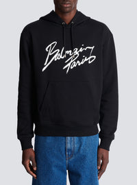 Sweat à capuche à motifs Balmain - Noir & Blanc