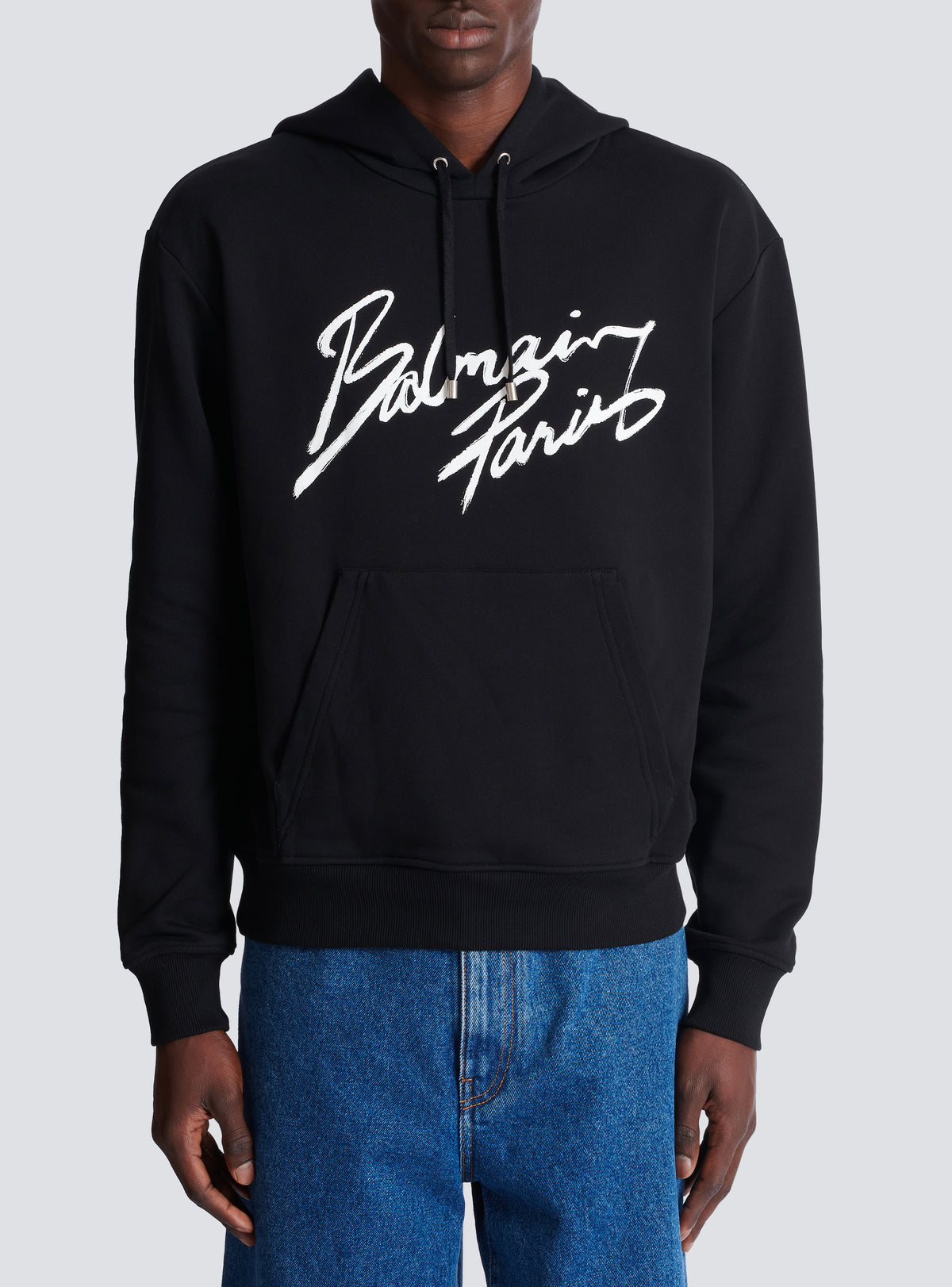 Sweat à capuche à motifs Balmain - Noir & Blanc