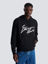 Sweat à capuche à motifs Balmain - Noir & Blanc