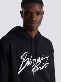 Sweat à capuche à motifs Balmain - Noir & Blanc