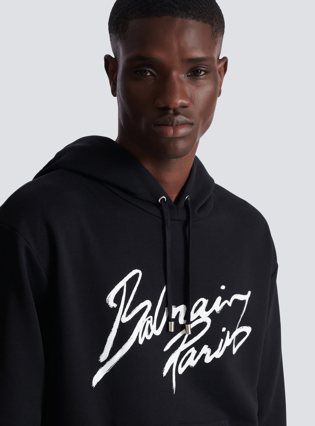 Sweat à capuche à motifs Balmain - Noir & Blanc