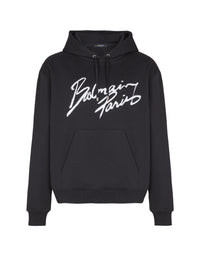 Sweat à capuche à motifs Balmain - Noir & Blanc