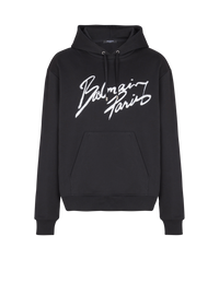 Sweat à capuche à motifs Balmain - Noir & Blanc