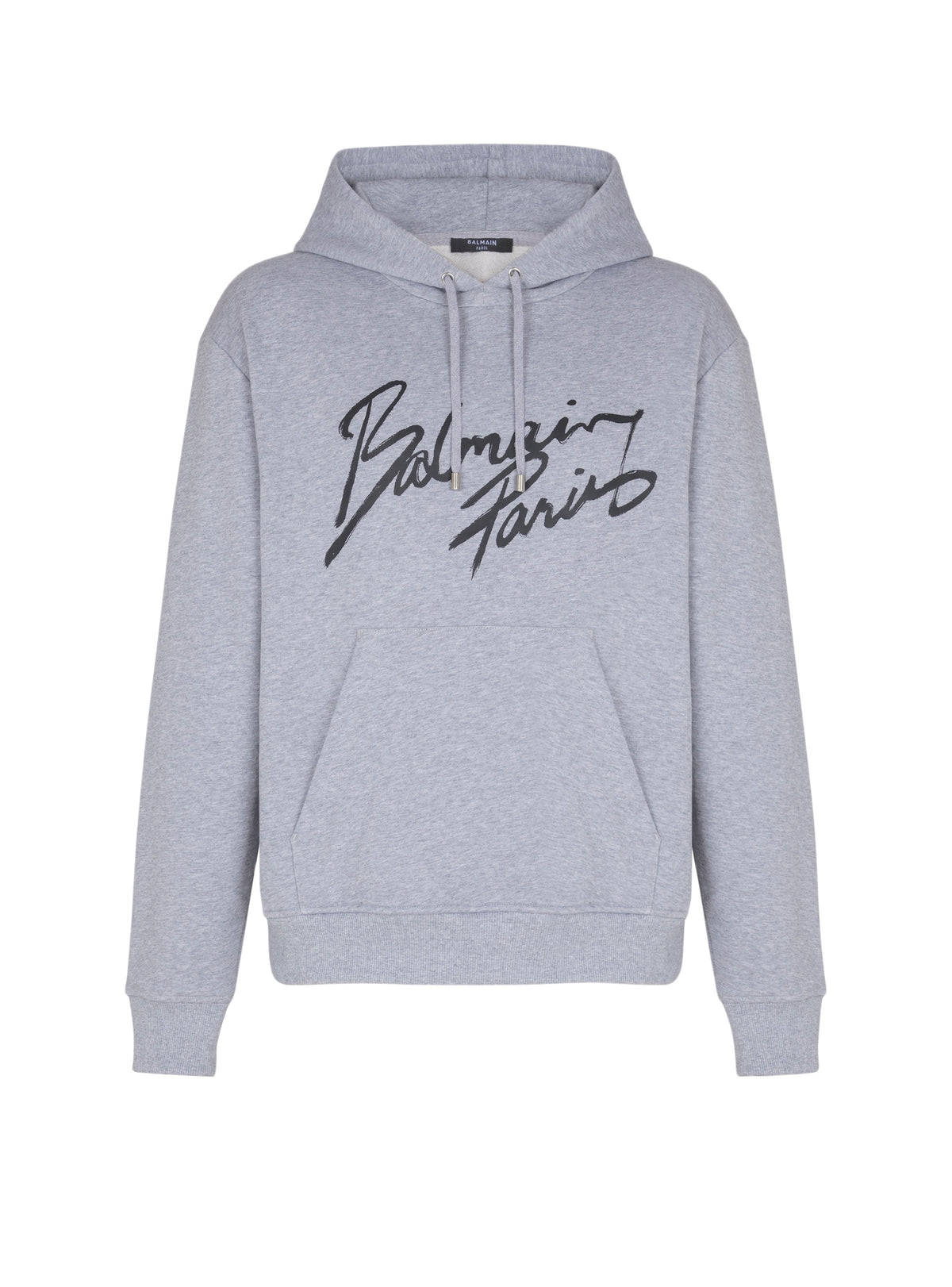 Sweat à capuche à motifs - Gris Chiné & Noir