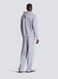 Hoodie imprimé balmain  - Gris Chiné & Noir