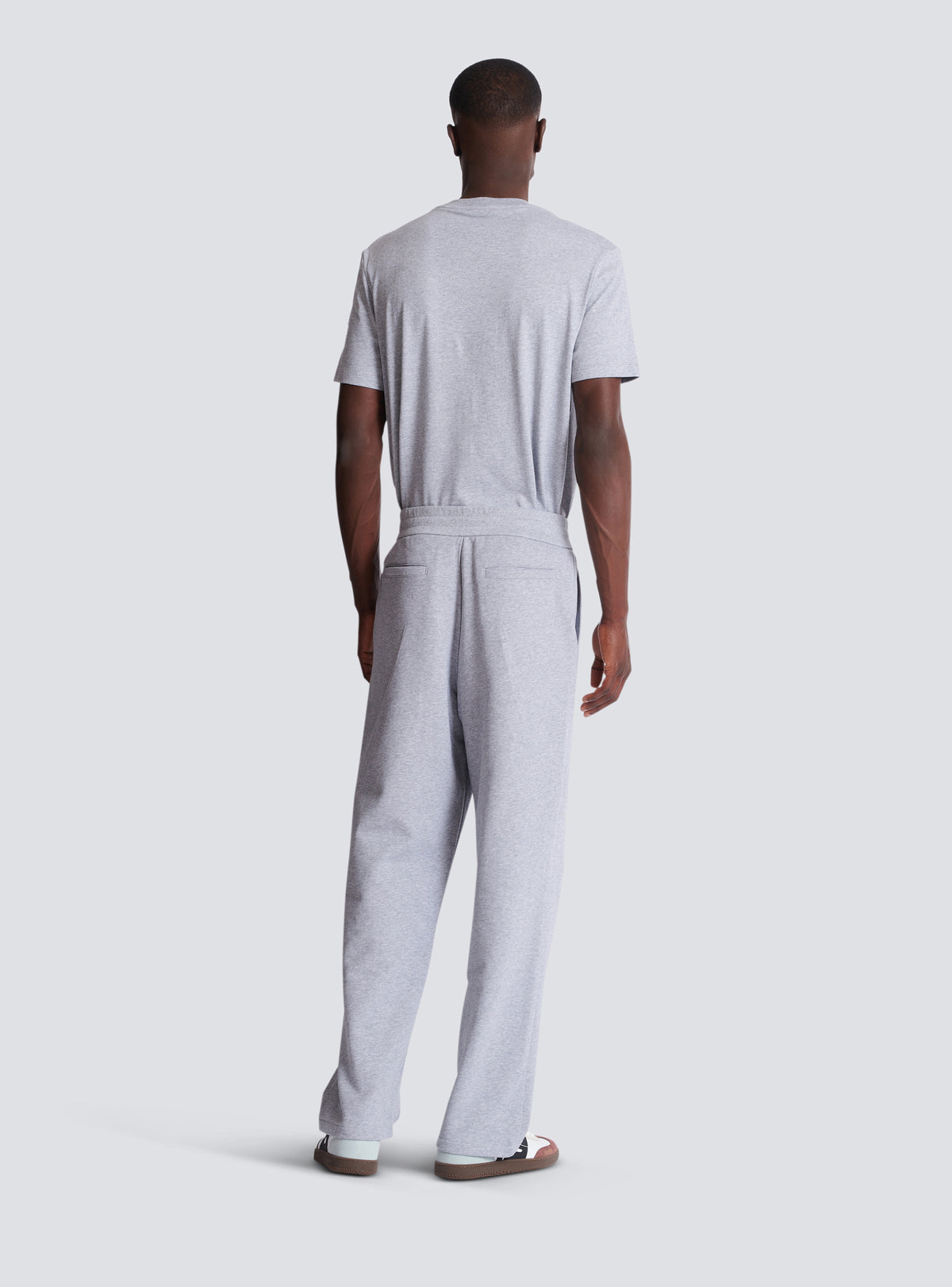 Pantalon de survêtement à imprimé Balmain - Gris Chiné & Noir
