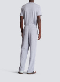 Pantalon de survêtement à imprimé - Gris Chiné & Noir