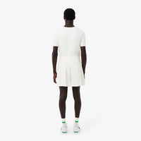 Bermuda plissé en laine mélangée - Blanc
