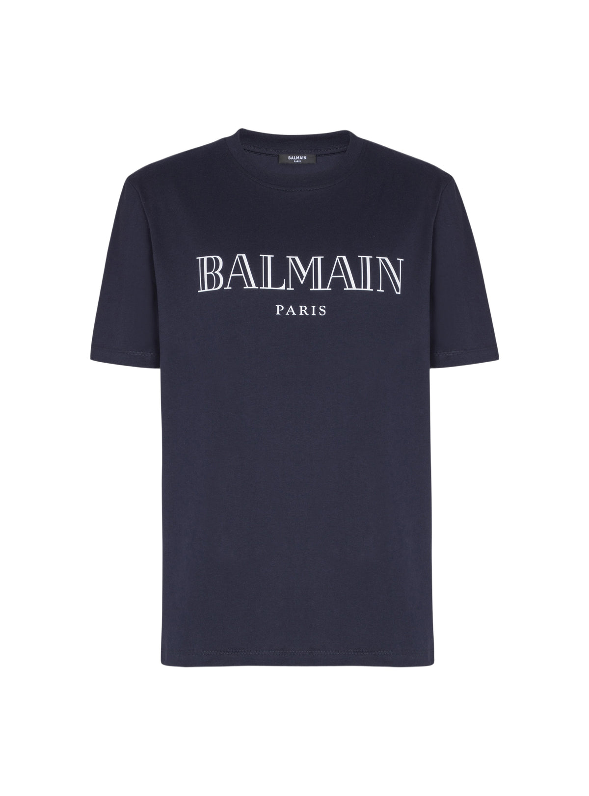 Balmain Paris Print T-Shirt - Dark Navy & White