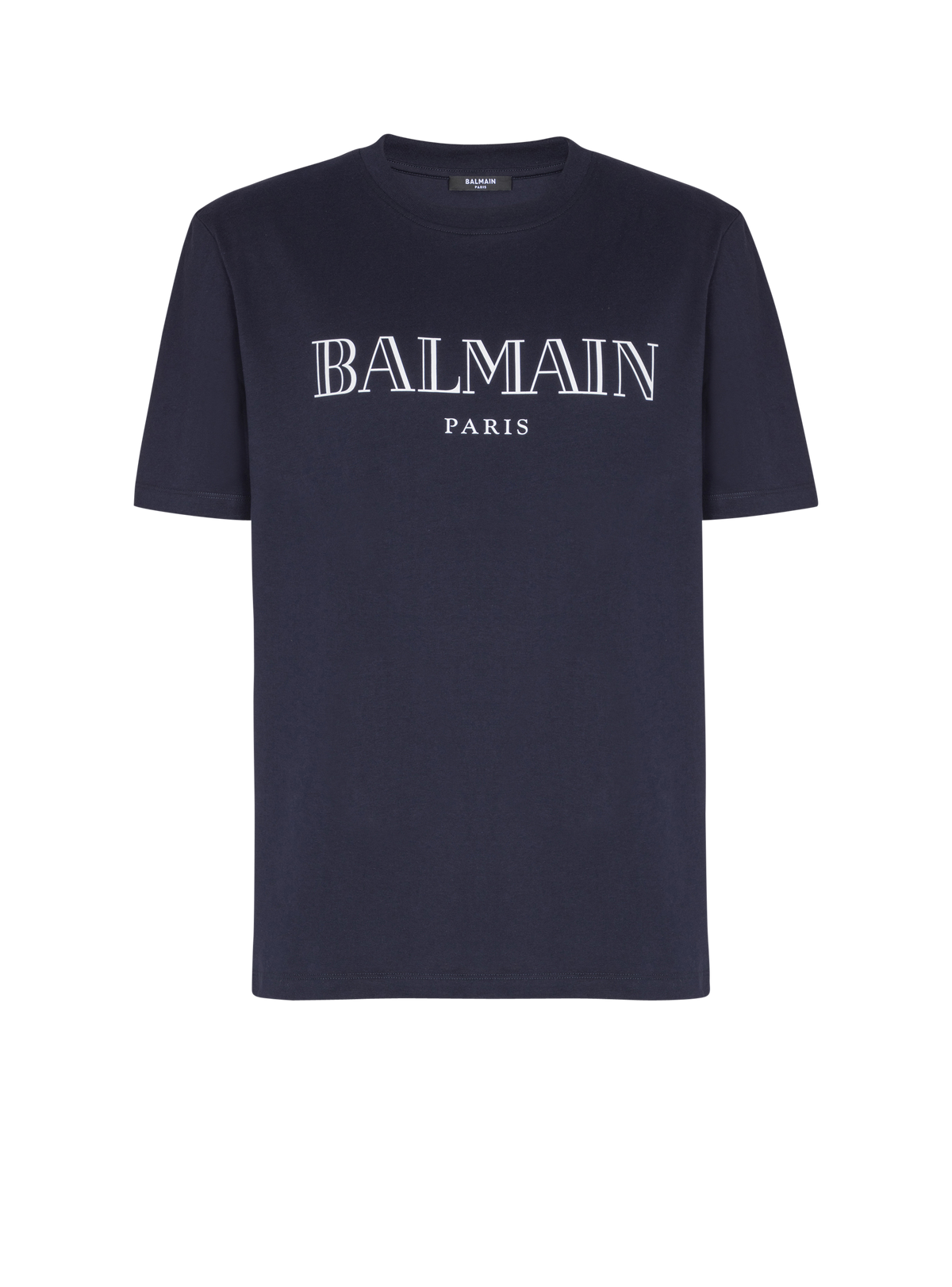 T-shirt à imprimé balmain paris - Marine Foncé & Blanc