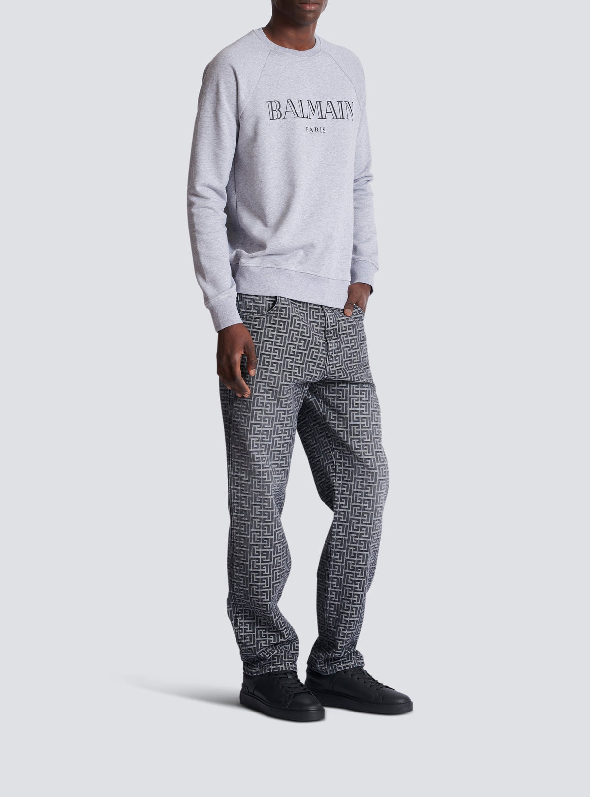 Vintage Sweatshirt - Heather Grey & Black
