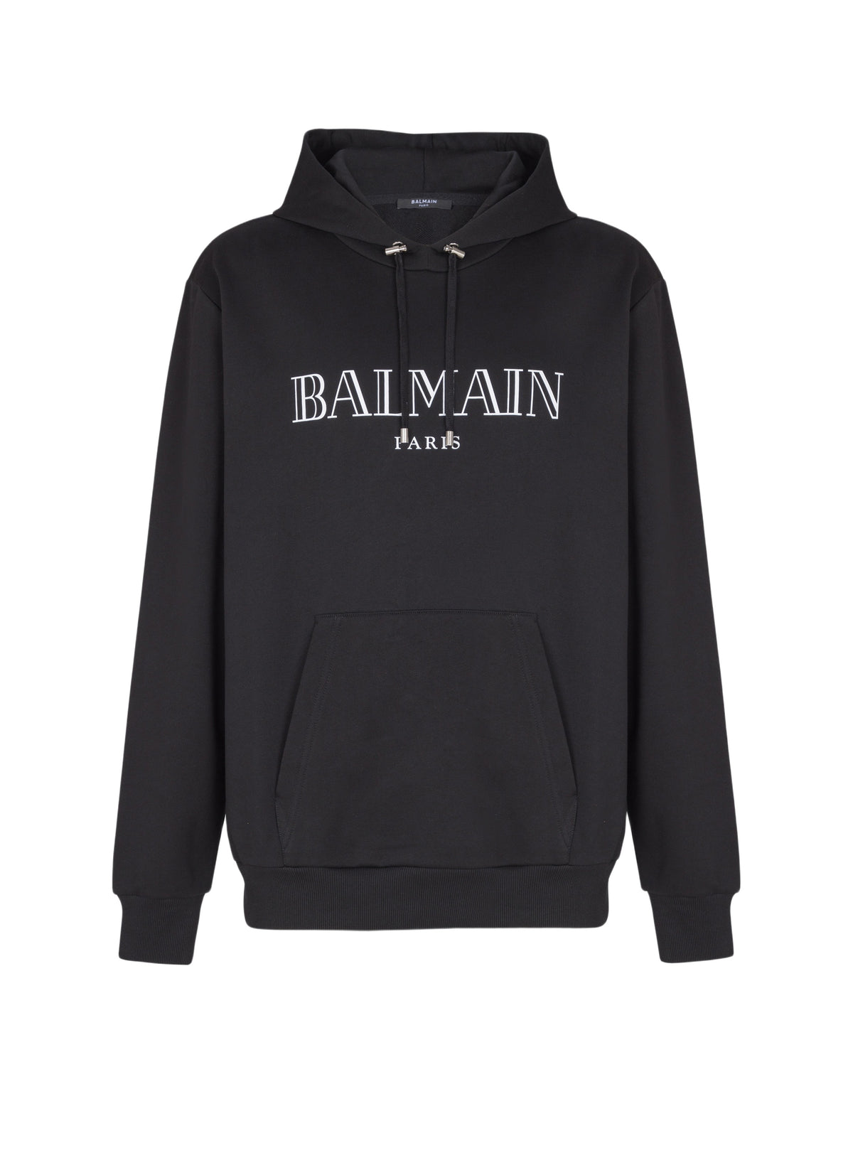 Sweat à capuche imprimé logo vintage - Noir & Blanc