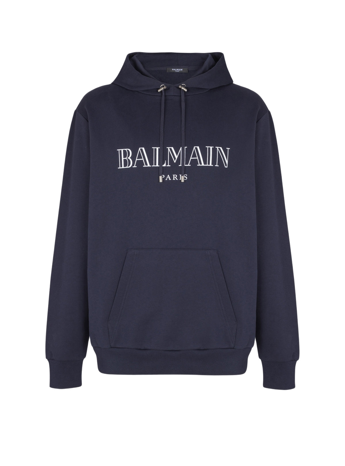 Sweat à capuche imprimé logo vintage - Marine Foncé & Blanc