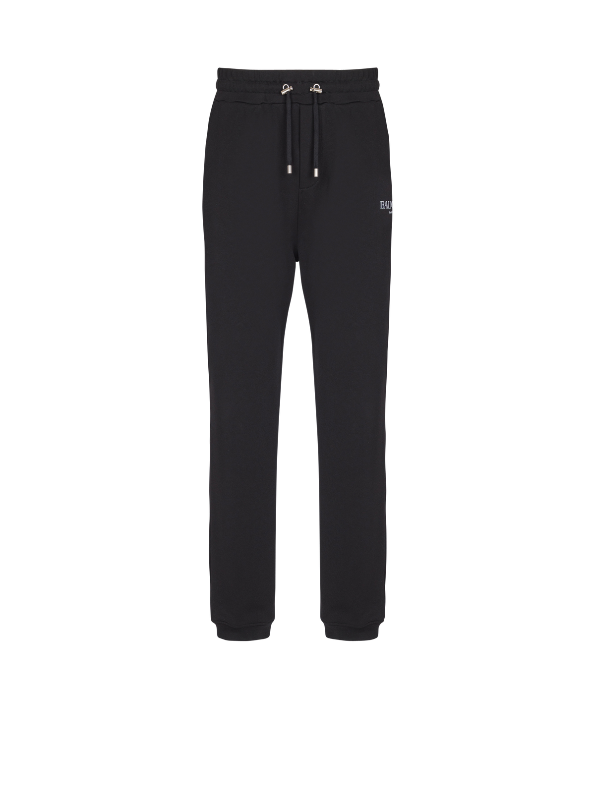 Pantalon de jogging en coton imprimé logo balmain - Noir & Blanc