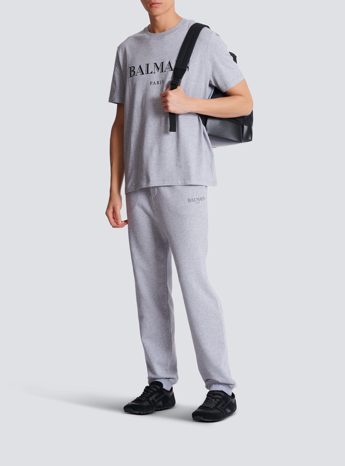 Logo Sweatpants - Heather Grey & Black