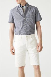 Bermuda ajusté en denim - Farine