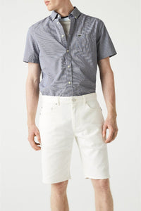 Bermuda ajusté en denim - Farine