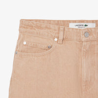 Washed denim Bermuda shorts - Washed Latte