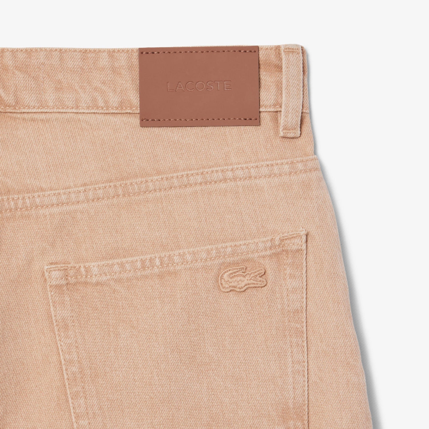 Washed denim Bermuda shorts - Washed Latte