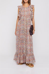 Robe Fillette dos nu à volants - Yellow
