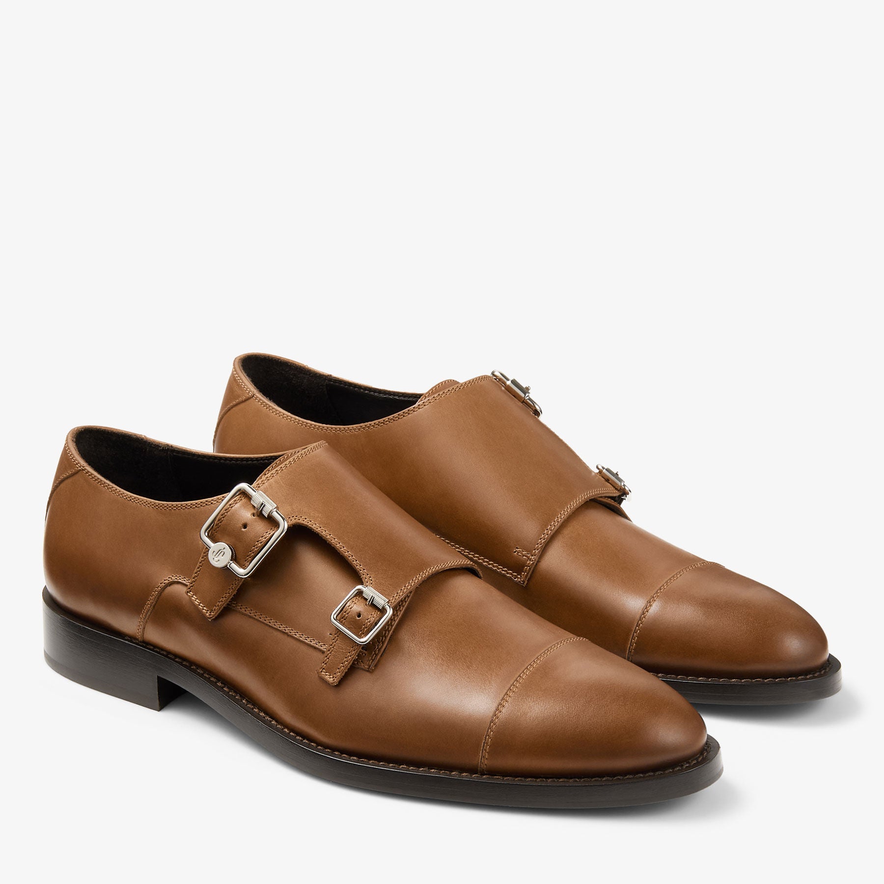ZNO STOCK 0 / Reco 170 DARK TAN Shoe FINNION MONKSTRAP