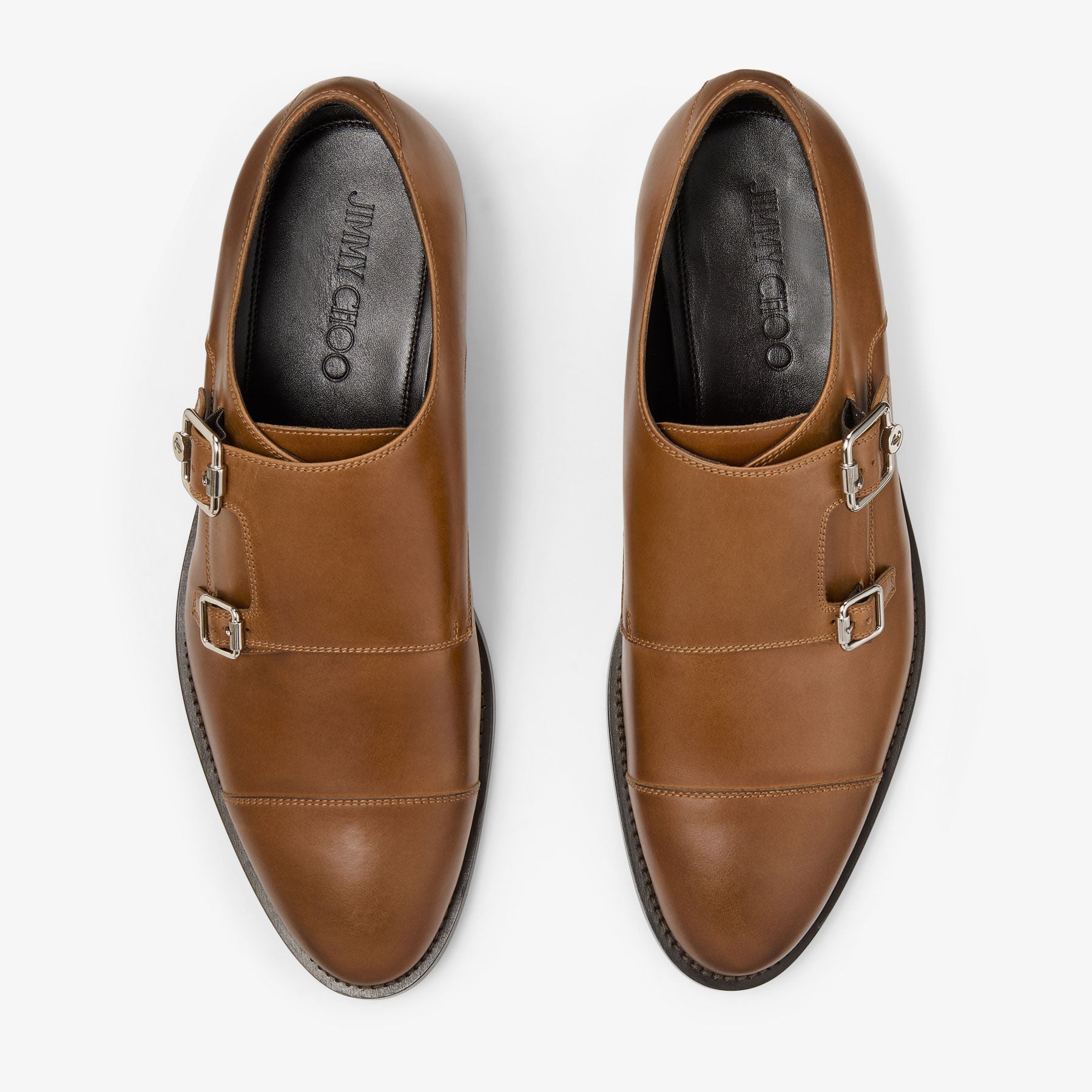 ZNO STOCK 0 / Reco 170 DARK TAN Shoe FINNION MONKSTRAP