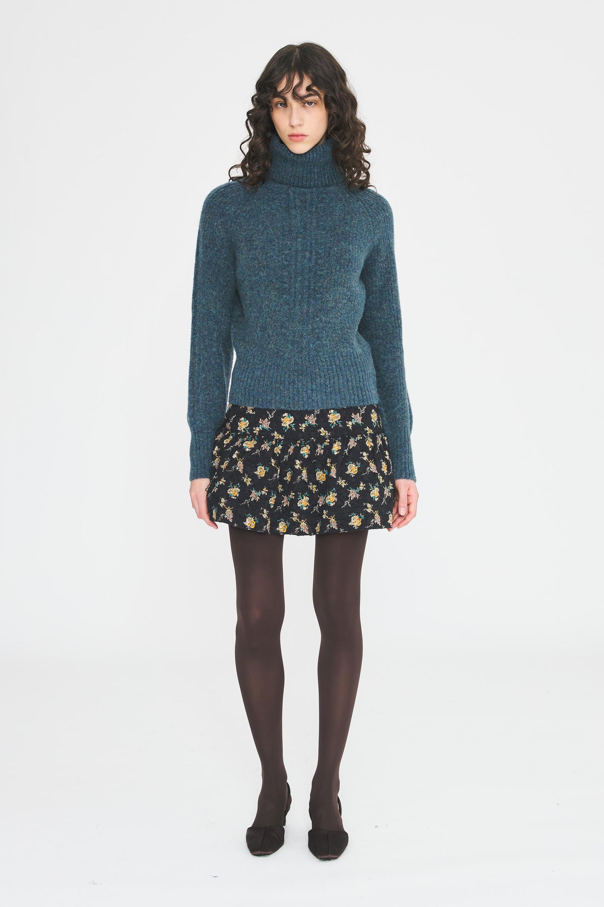 Pull col roulé Fisher - Blue
