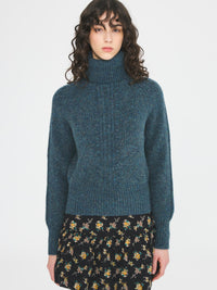 Pull col roulé Fisher - Blue