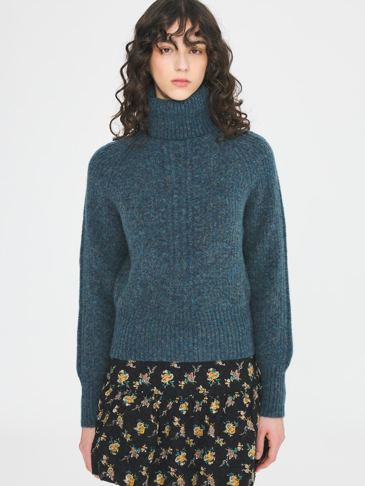 Pull col roulé Fisher - Blue