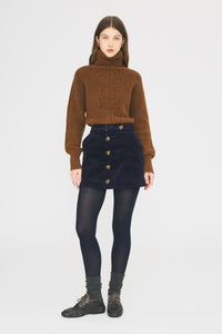 Pull col roulé Fisher - Brown