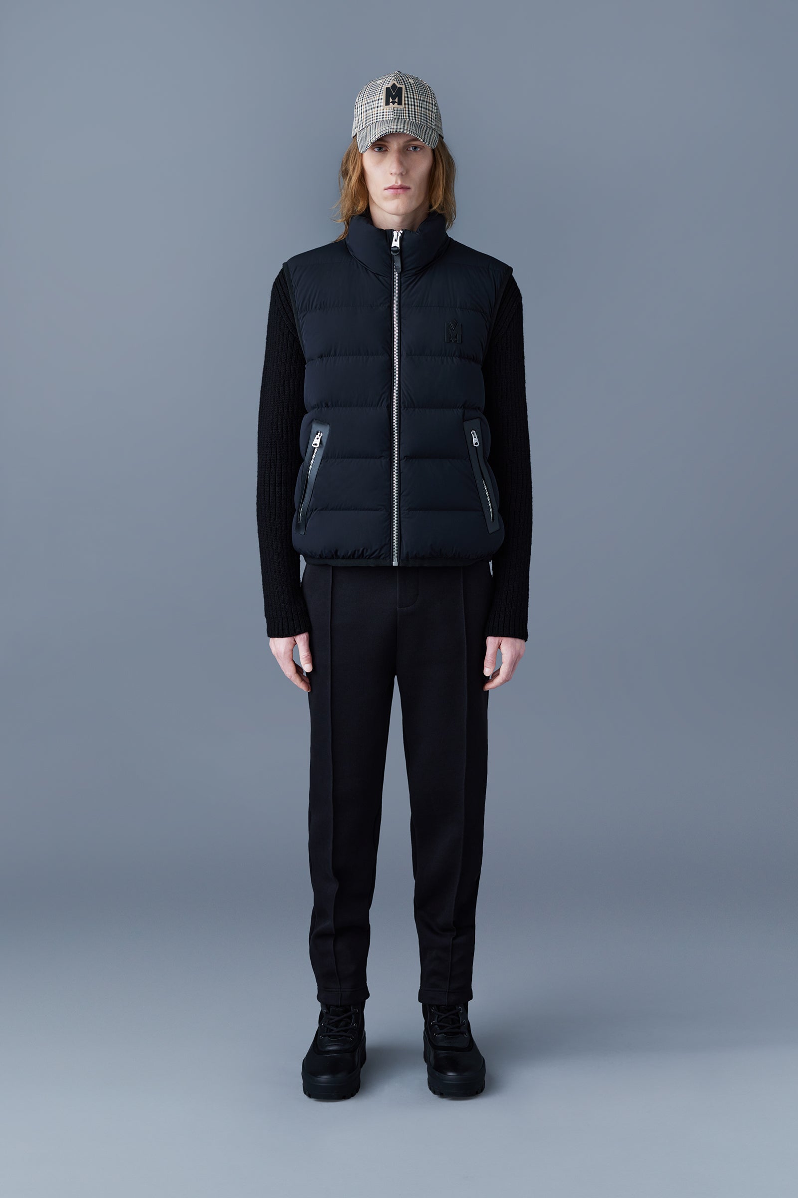 Doudoune courte Fisher sans manches en duvet - Black