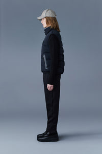 Doudoune courte Fisher sans manches en duvet - Black