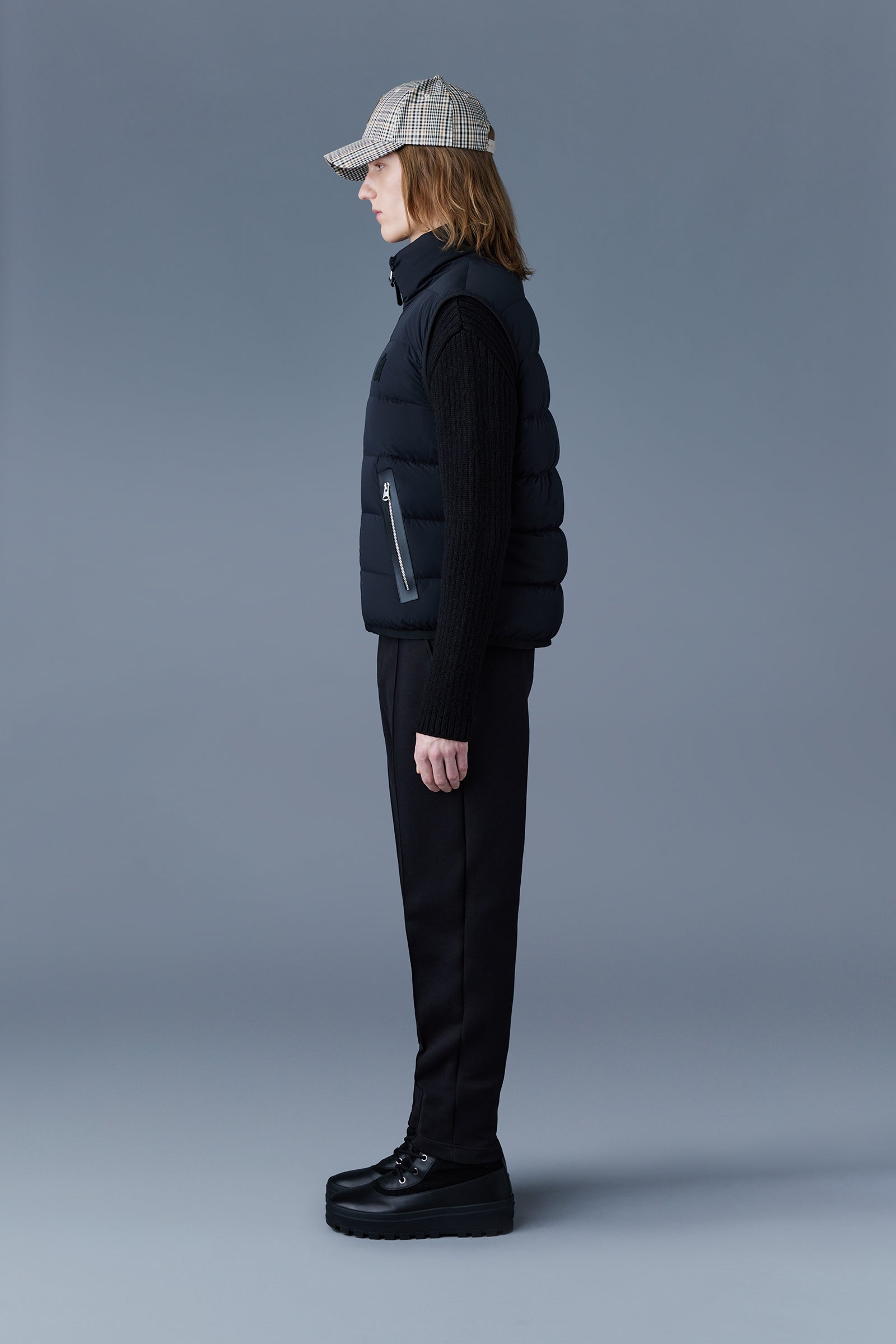 Doudoune courte Fisher sans manches en duvet - Black