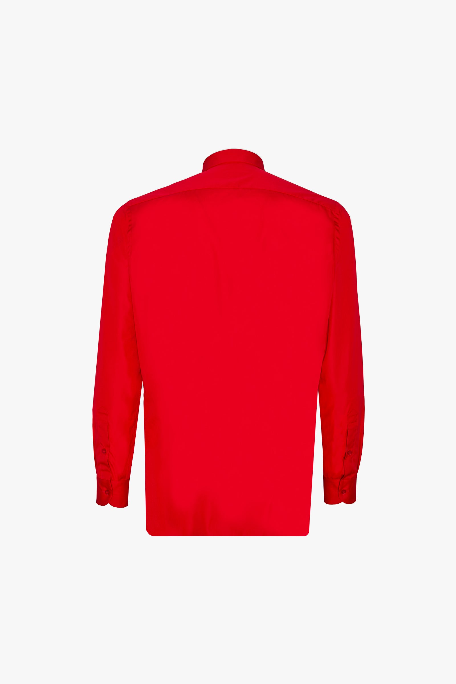 Chemise à patte de boutonnage ton sur ton - Rouge
