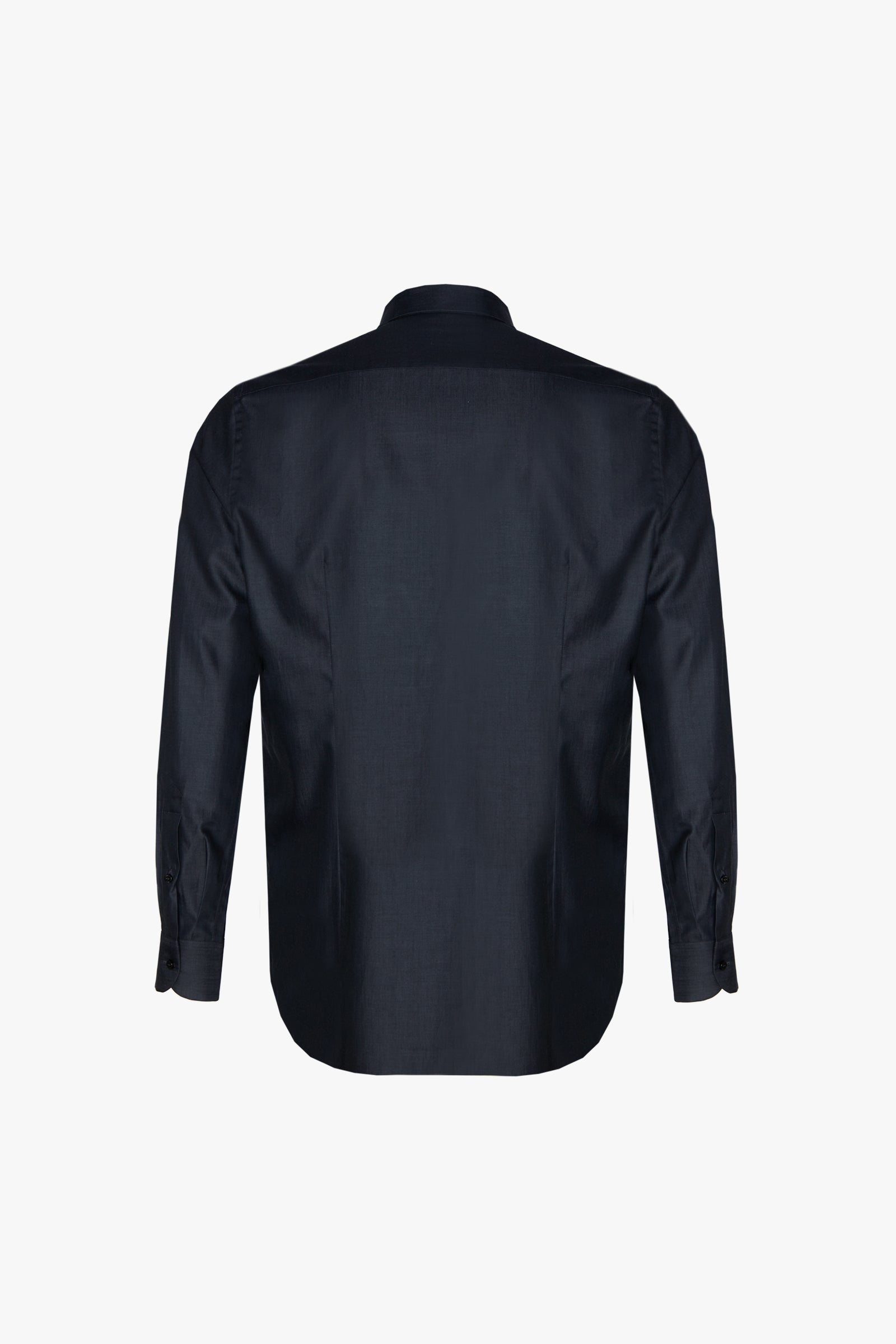 Chemise à manches longues ave ourlet incurvé - Bleu