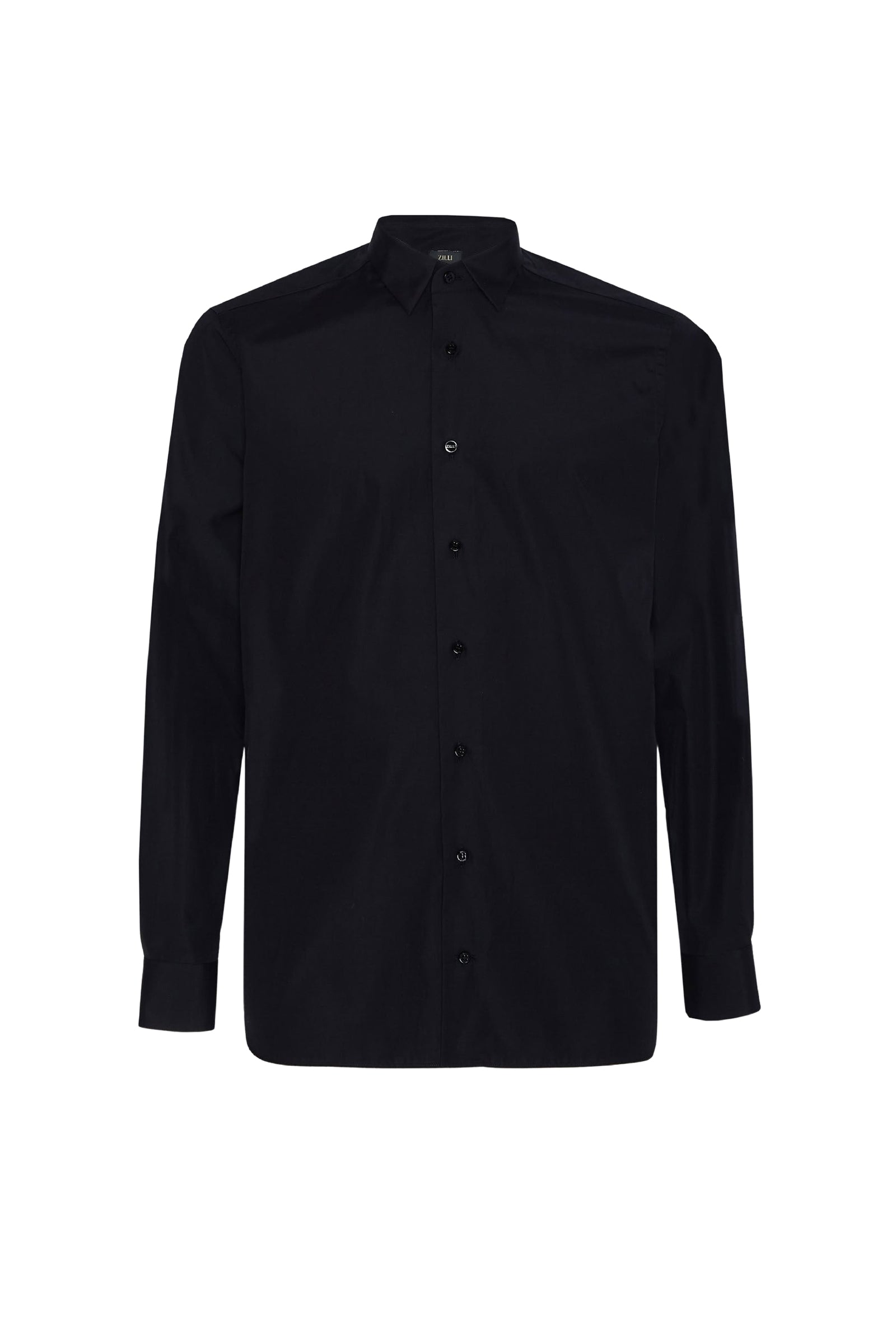 Chemise à surpiqûres ton sur ton - Noir