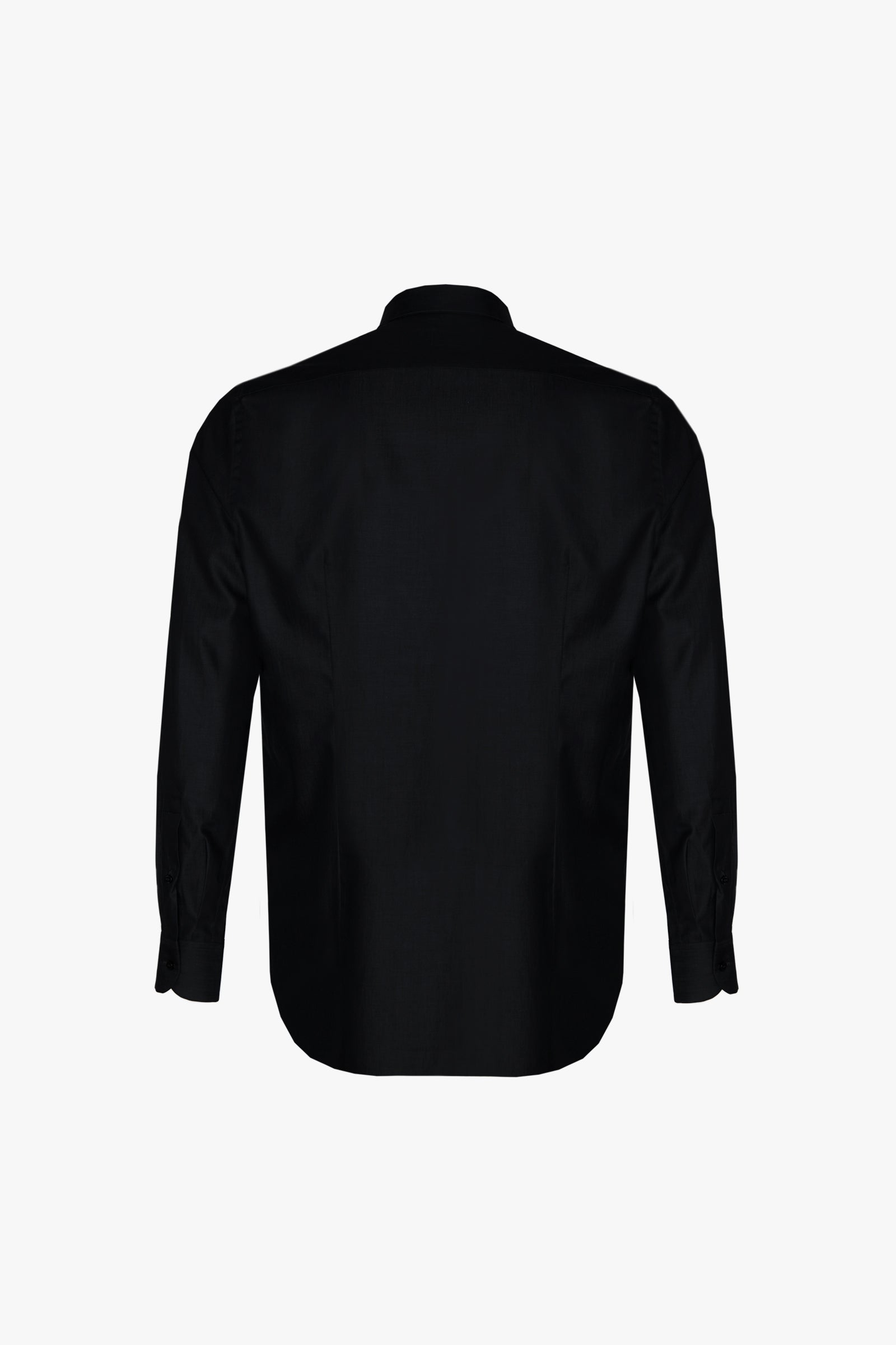 Chemise à surpiqûres ton sur ton - Noir