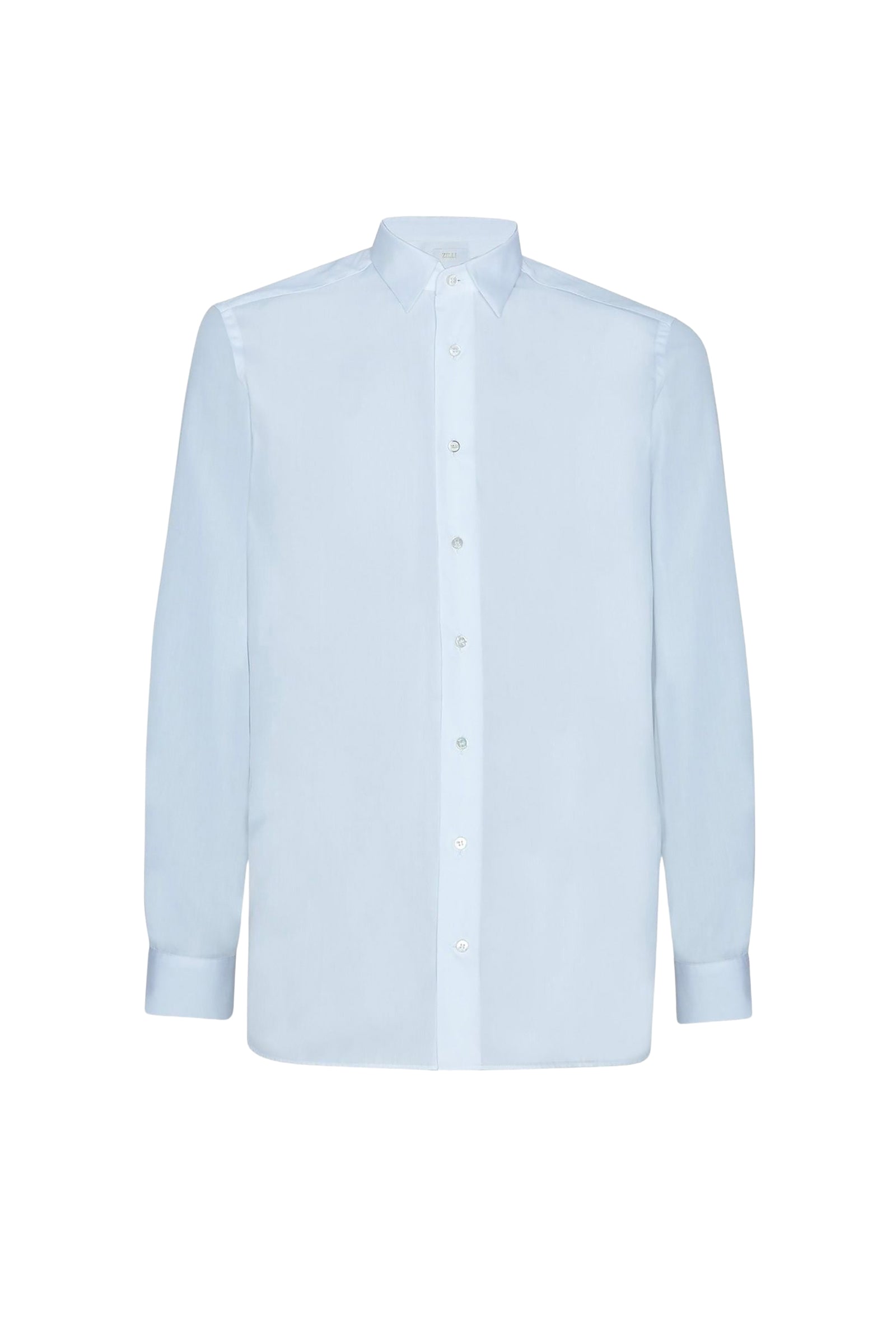 Chemise tissée et boutonnée - Bleu