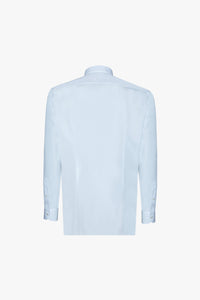 Chemise tissée et boutonnée - Bleu