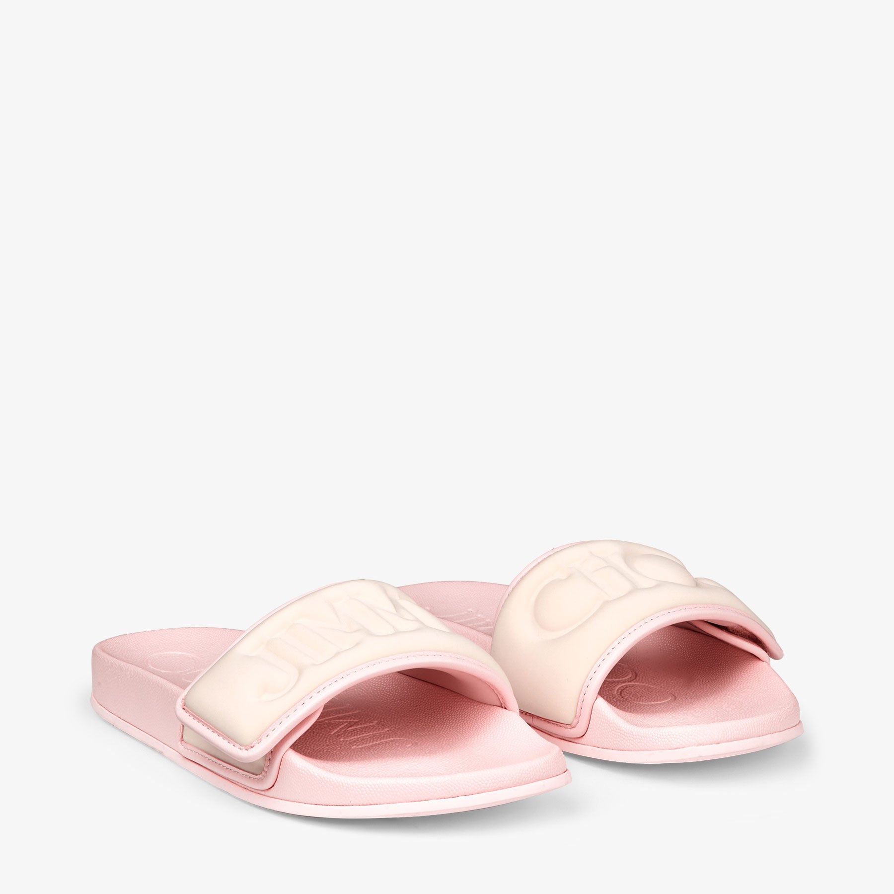 Fitz logo sandals in quilted lycra - Powder pink