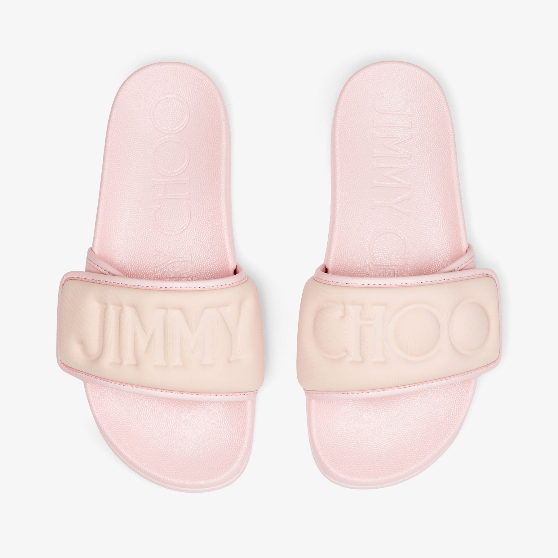 Fitz logo sandals in quilted lycra - Powder pink