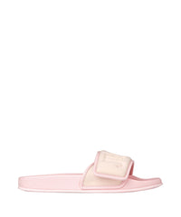 Fitz logo sandals in quilted lycra - Powder pink