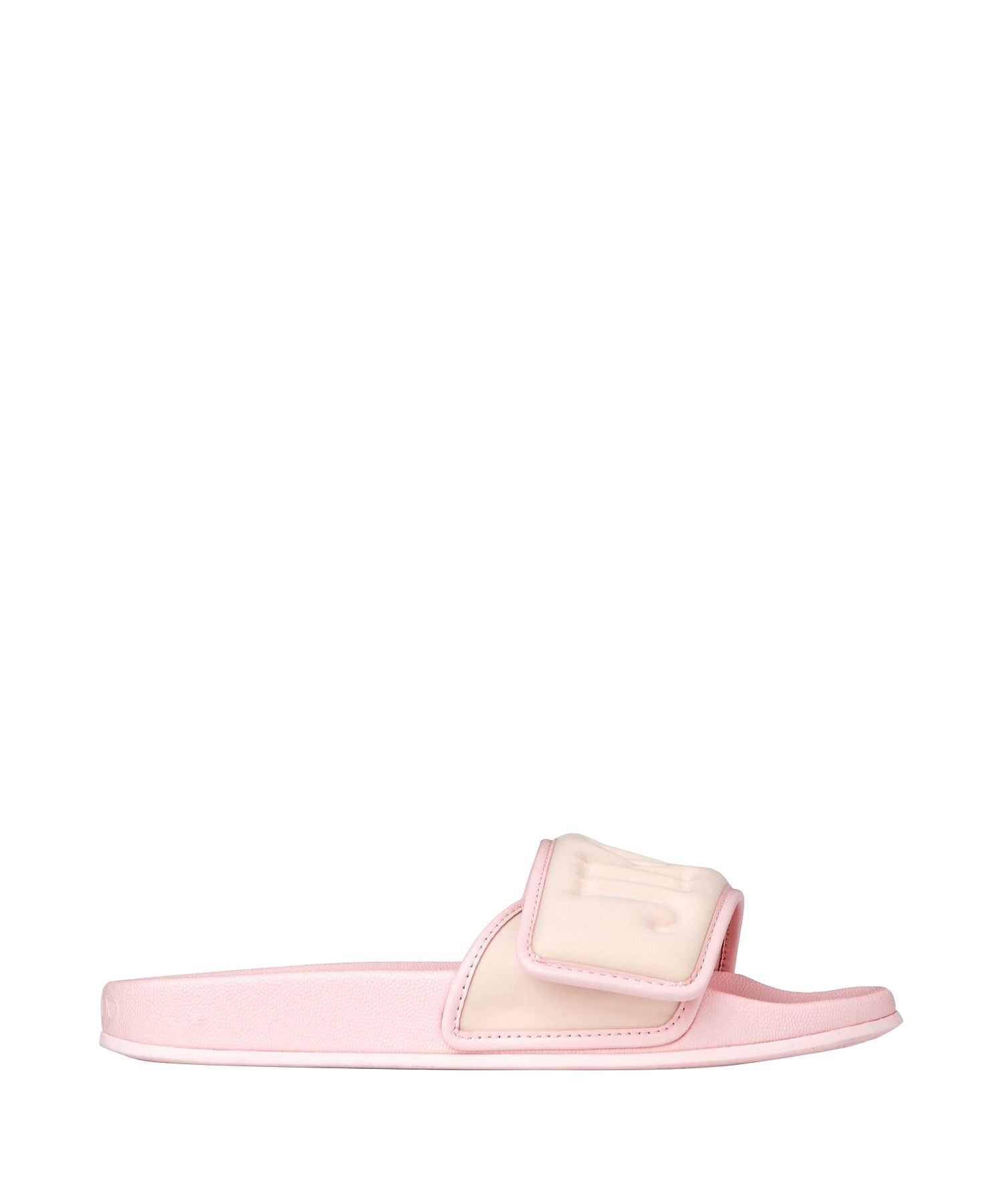 Fitz logo sandals in quilted lycra - Powder pink