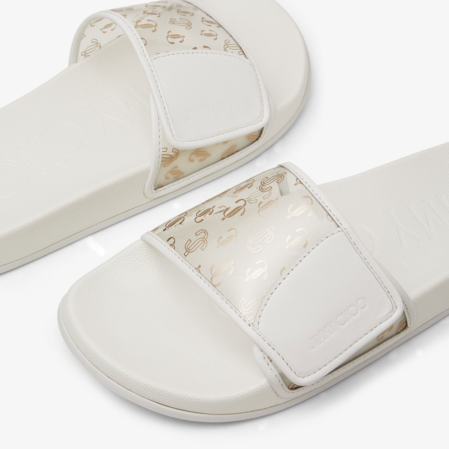 Sandales plates Fitz - Clear & White
